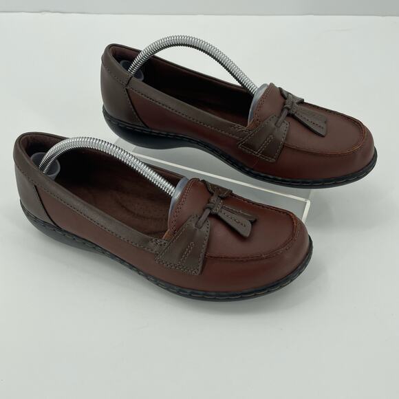 Clarks Shoes - Clarks Collection Women’s Loafers Ashland Bubble, Brown,  Sz. 7M Academia Preppy